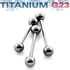 ubbbg barbell lengua titanio g23 bolas 6mm distribuidor