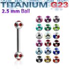 ubbemj25 barbell ceja titanio g23 bolas multi joya 2 5mm distribuidor