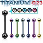 ubbtcs barbell lengua titanio g23 bola joya bisel 5mm bola lisa 5mm inferior mayorista