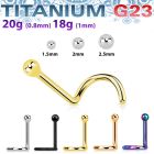 unsb titanium nose screw 20g 2mm ball top