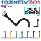 unstc anodized titanium g23 nose screw 18g 1mm with bezel set round crystal top mayorista