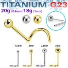 unswnob titanium threadless push pin nose screw ball