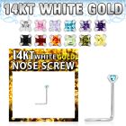 wszqc1 piercing nariz l oro blanco 14 kts 0 6mm zirconia cuadrada 2mm chapado rodio al por mayor