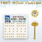 18nbfwxc box w 52 gold plated silver nose bones w wire flower top