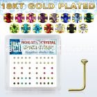 18nspxm silver nose stud w 1 5mm crystal 18k gold plating