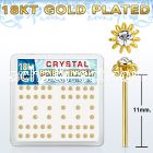 18nyfwxc box w gold plated silver bend it nose stud wire flower