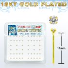 18nyzbc silver nose stud w 18k gold plating 1 5mm cz stone