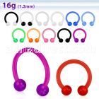 acbevb flexible acrylic circular barbell with 3mm uv ball