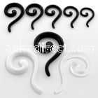 acqu acrylic flared plug with striped marble design