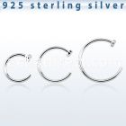 agcln20 sterling silver fake nose clip, 20g (0.8mm)
