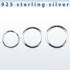 agsel22 925 silver seamless ring, 22g (0.6mm)  outer diameter