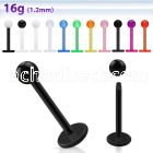 albevb flexible acrylic labret with 3mm uv ball in colors