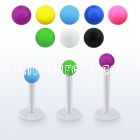 albsab25 bio  flex labret w 2.5mm acrylic ball in solid color