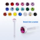 anbbc2 bio  flex nose bone w 2mm bezel set swarovski crystal
