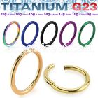 anodized titanium g23 hinged segment ring 