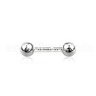 bbeb4 316l steel eyebrow or helix barbell with 4mm ball