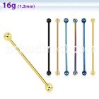 bbeitb anodized 316l steel industrial barbell with 4mm ball