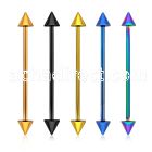 bbeitcn anodized 316l steel industrial barbell with 4mm cone