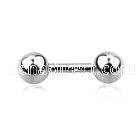 bber20 1 2mm 316l steel helix barbell with two 4mm balls
