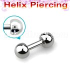 bber28 316l steel helix piercing with 5mm half steel balls