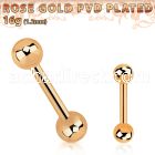 bbettb4 rose gold steel eyebrow barbell w 2 4mm balls