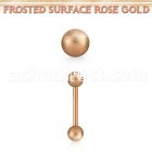 bbettfo3 rose gold steel eyebrow barbell w 3mm frosted steel ball