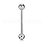 bbg 1 6mm 316l steel tongue barbell with two 6mm balls