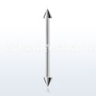 bbindcn4 1 6mm 316l steel industrial barbell with 4mm cones