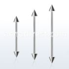 bbindcn 316l steel industrial barbell with a 5mm cone