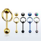 bbtcsl anodized 316l steel tongue barbell w bezel jewel ring