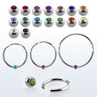 bcec4sl xxl steel ball closure ring, 16g w 4mm jewel ball