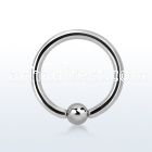 bcr16s 316l steel ball closure ring with 2 5mm mm ball