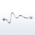 bde14 industrial barbell zig zag 14g 1 6mm 5mm balls length 35mm 38mm