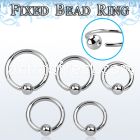 bedr14 316l steel 1 6mm fixed bead ring with a 5mm ball