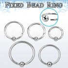 bedr18 surgical steel fixed bead ring, 18g (1mm) w a 2.5mm ball