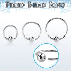 bedr20g 316l steel fixed bead ring, 20g w a 3mm ball