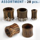 blk214 double flared coconut sono 3 12mm wood flesh tunnel