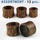 blk216 double flared coconut sono 14 18mm wood flesh tunnel