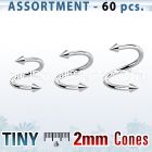 blk220c bulk of 1 0mm 316l steel spiral with 2mm cones