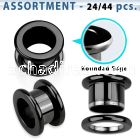 blk245 anodized 316l steel screw fit tunnel w rounded edge