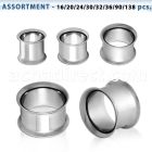 blk248 high polished 316l steel double flared flesh tunnel