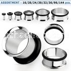 blk250 high polished 316l steel flared tunnel with rubber o ring