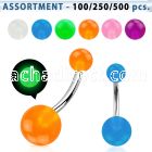 blk30 316l steel belly banana w 5 8mm acrylic glow ball