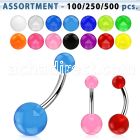 blk343 316l steel belly banana with 5 8 mm acrylic uv ball