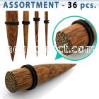 blk386 assortment of coconut wood tapers with o ring