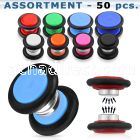 blk414 magnetic acrylic uv fake plugs with rubber o ring