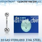 blk473 sterilized 316l steel belly banana w 5 8mm steel ball