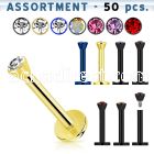 blk76 bulk of anodized 316l steel labret w 2 5mm crystal top