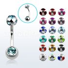 bn2csmj 316l steel belly banana w 6mm threaded 5mm bezel ball