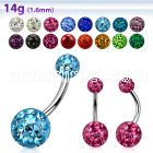 bn2frg 316l steel belly banana w 5mm 8mm ferido ball w resin